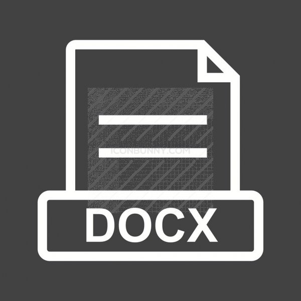 600x600 Docx Line Inverted Icon