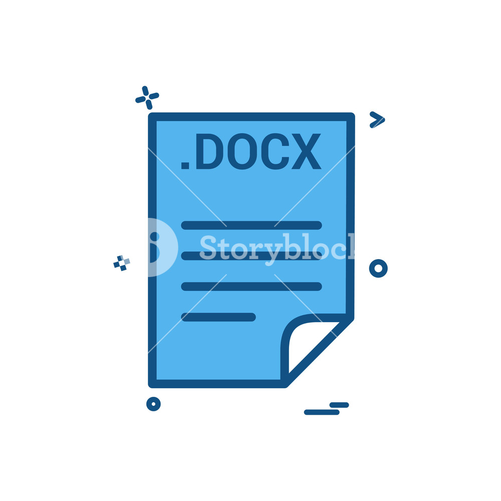 1000x1000 Docx Application Download Format Icon Vector Design