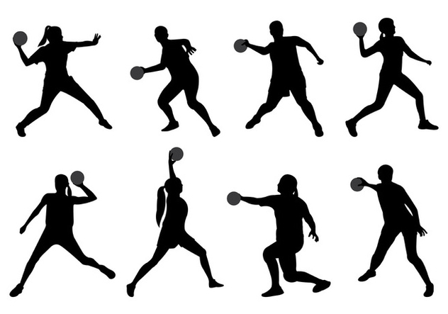 632x443 Silhouette Of Dodge Ball Player Free Vector Download Cannypic