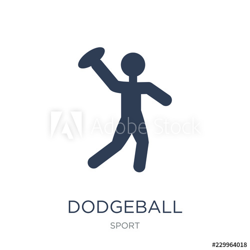 500x500 Dodgeball Icon Trendy Flat Vector Dodgeball Icon On White