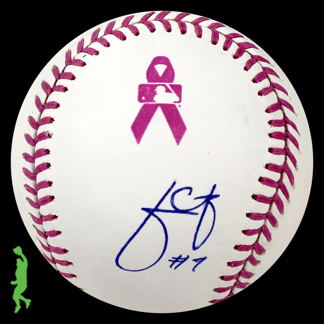 1080x1080 Julio Urias Autographed Signed Mothers Day Baseball Ball Dodgers