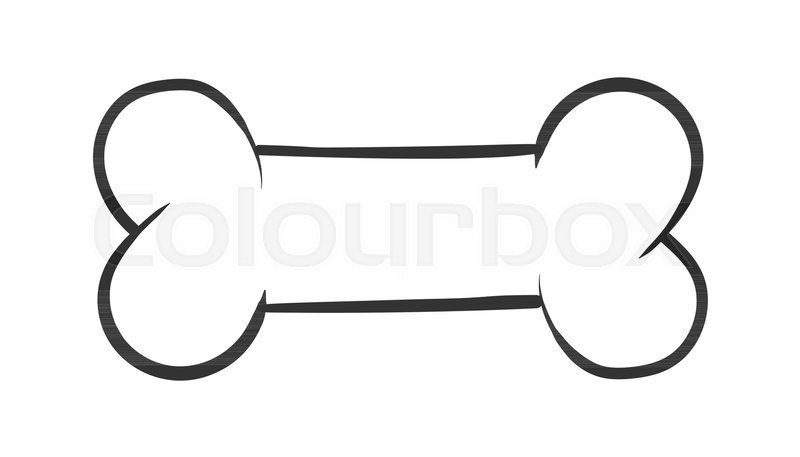 800x457 Dog Bone Toy Icon Hand Drawn Vector Stock Vector Colourbox