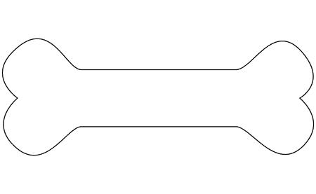 450x277 Line Art Black And White Dog Bone Icon Poster Pet Care Themed