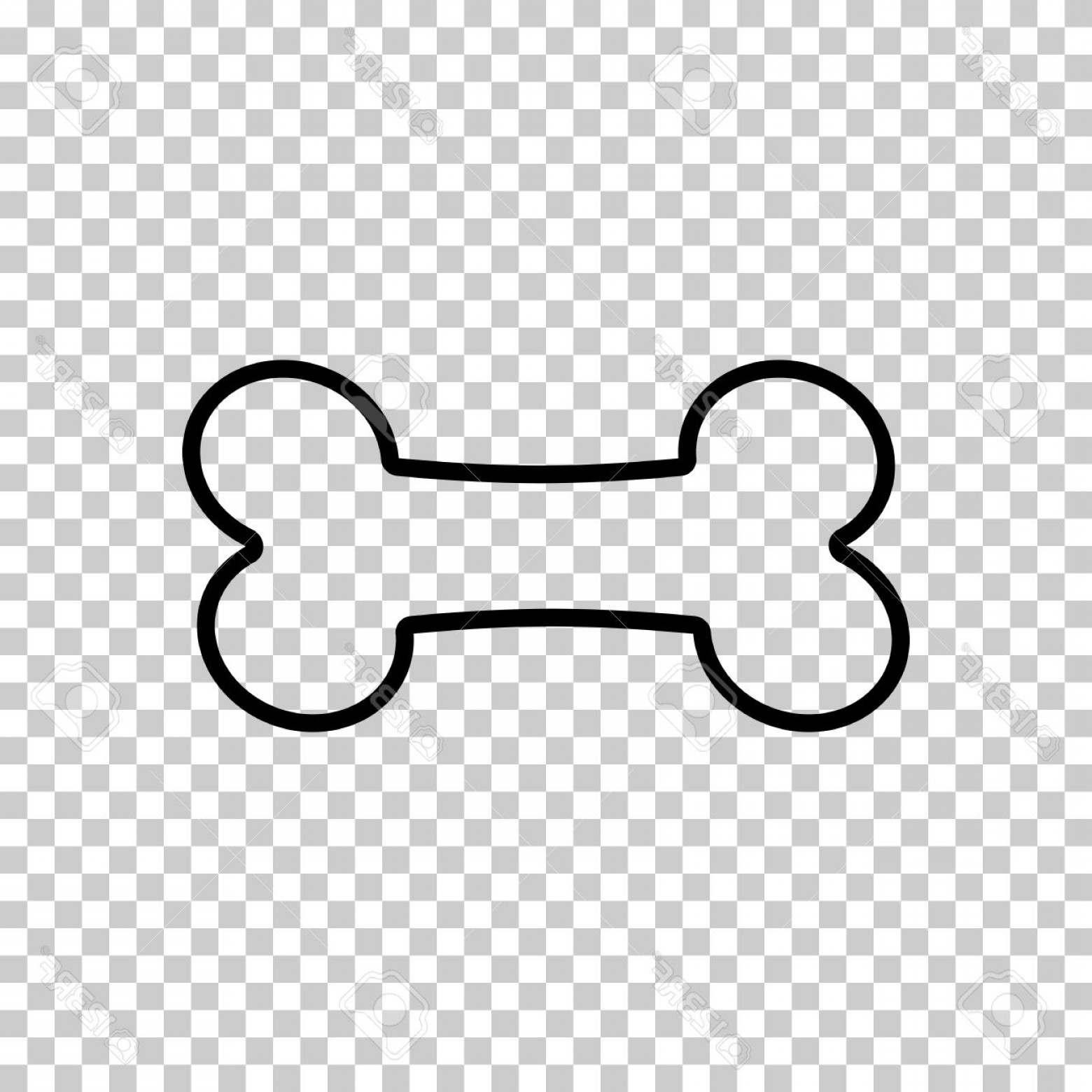 1560x1560 Photostock Vector Dog Bone Icon Black Icon On Transparent