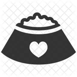 256x256 Dog Bowl Icon Of Glyph Style
