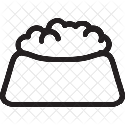 256x256 Dog Bowl Icon Of Line Style