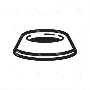 300x300 Stock Illustration Simple Thin Line Dog Bowl Icon Vector Thin Line