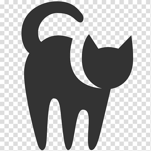 512x512 Cat Silhouette Illustration, Black Cat Dog Computer Icons, Free