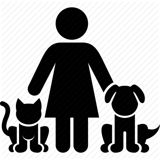 512x512 Animal, Cat, Dog, Female, Pet, Puppy, Woman Icon