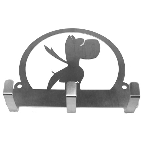 500x500 Dog Icon Stainless Steel Collar Holder