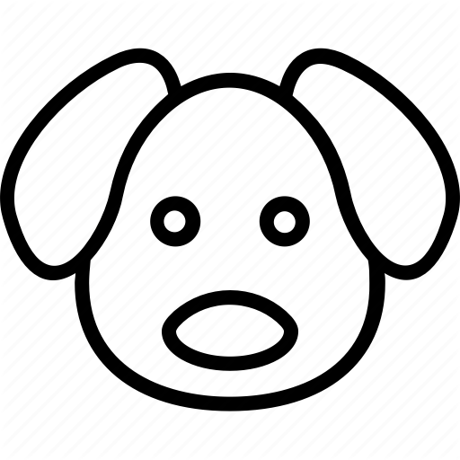 512x512 Animal, Cur, Dog, Dog Face, Foxhound Icon Icon