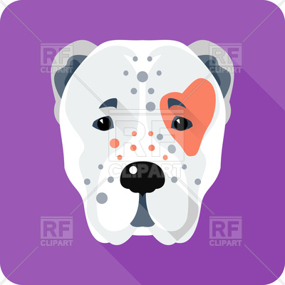 400x400 Head Central Asian Shepherd Dog Flat Icon Vector Image Of Plants