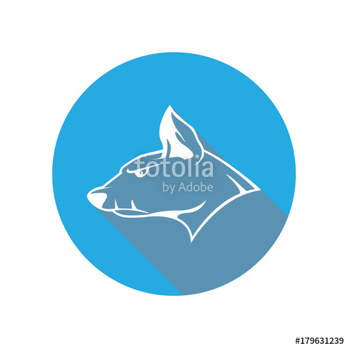 500x500 Angry Dog Flat Icon Stock Image And Royalty Free Vector