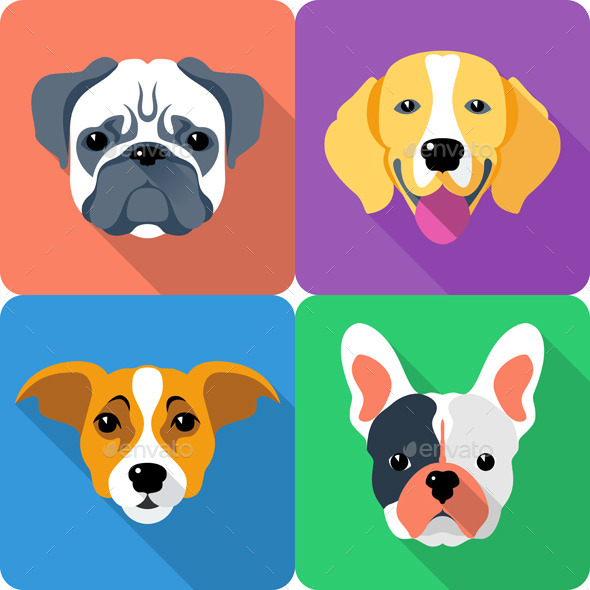 Dog Flat Icon at Vectorified.com | Collection of Dog Flat Icon free for ...