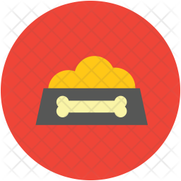 256x256 Dog Food Icon Of Flat Style