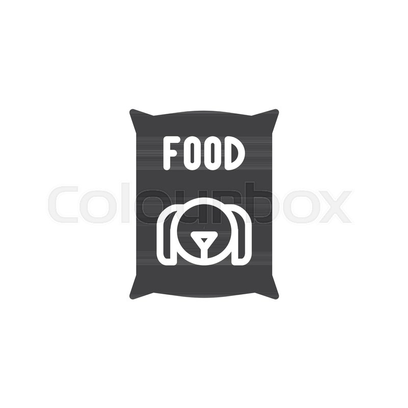 800x800 Dog Food Icon Vector, Filled Flat Stock Vector Colourbox