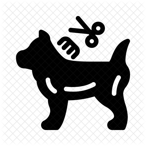 512x512 Pet Grooming Icon Of Glyph Style
