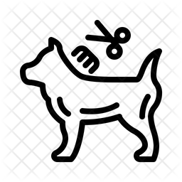 256x256 Pet Grooming Icon Of Line Style