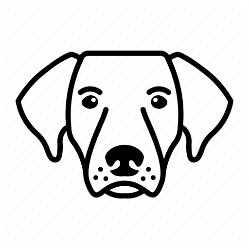 512x512 Dog, Head, Labrador, Outlined, Style Icon