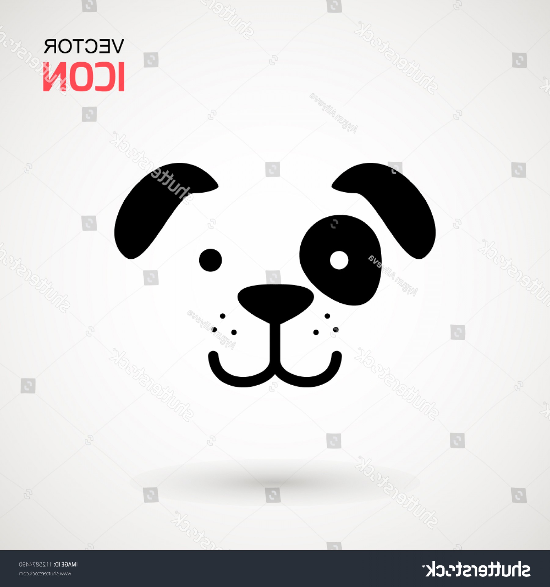 1800x1920 Dog Head Icon Flat Style Cartoon Newwaysys