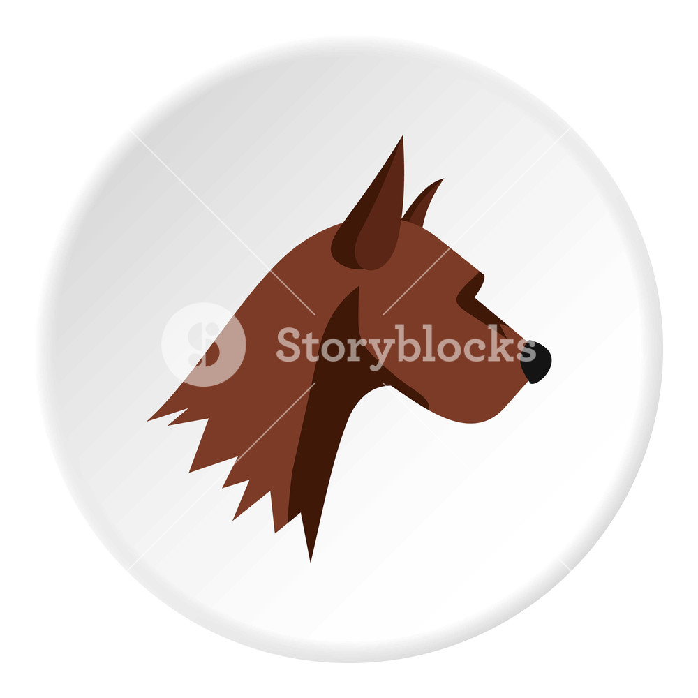1000x1000 Dog Head Icon Flat Illustration Of Dog Head Vector Icon For Web