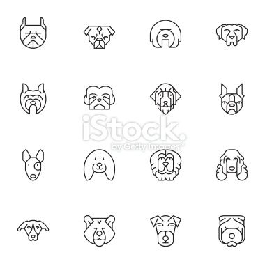 380x379 Vector Of Dogs Head Icons Icons Dog Logo Design, Dog Icon
