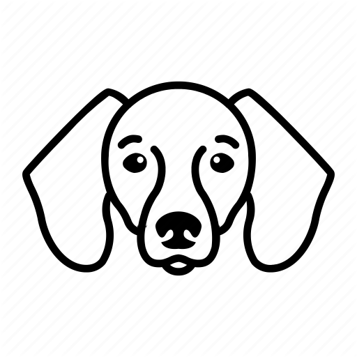 512x512 Beagles, Dog, Head, Outlined, Style Icon