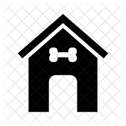 256x256 Dog House Icon Of Glyph Style
