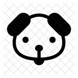 256x256 Dog Icon Of Glyph Style