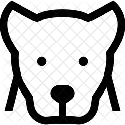 256x256 Dog Icon Of Line Style