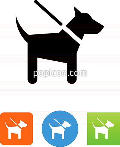 400x491 Dog On Leash Icon