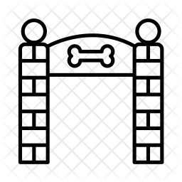 256x256 Dog Park Icon Of Line Style