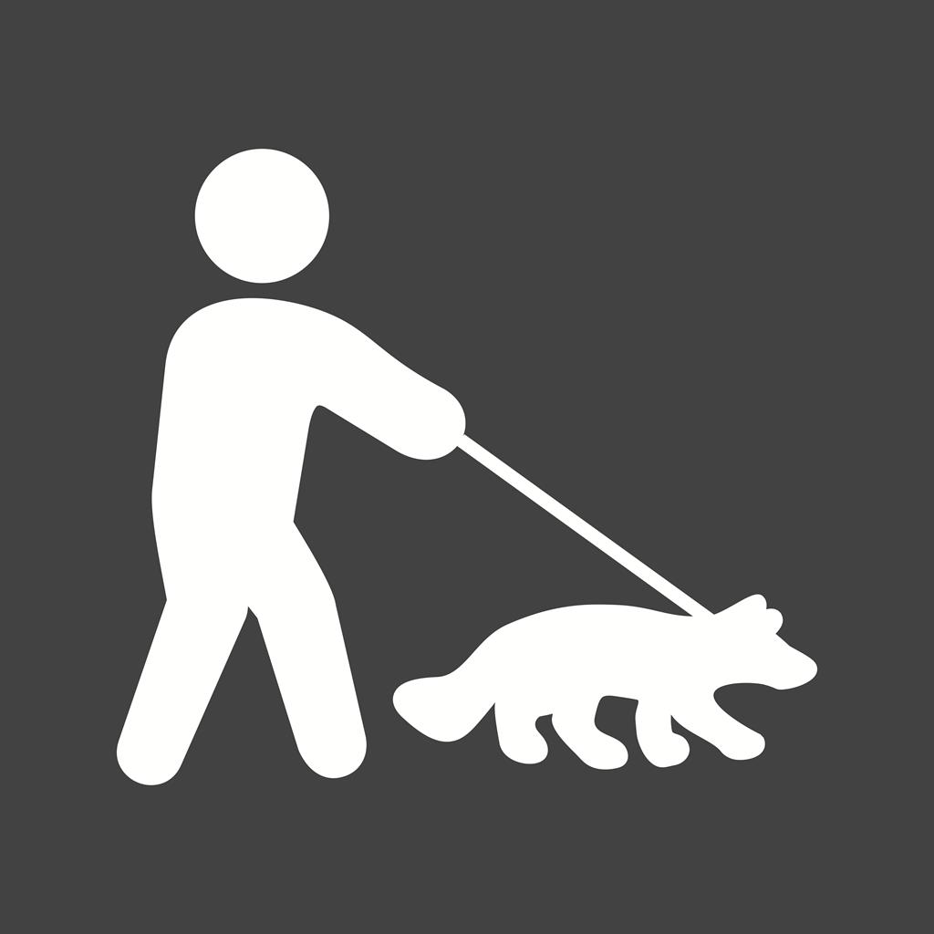 1024x1024 Walking Dog Glyph Inverted Icon