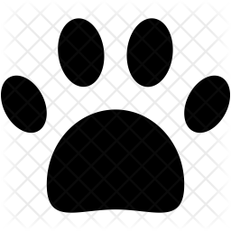 256x256 Dog Paw Icon Of Glyph Style