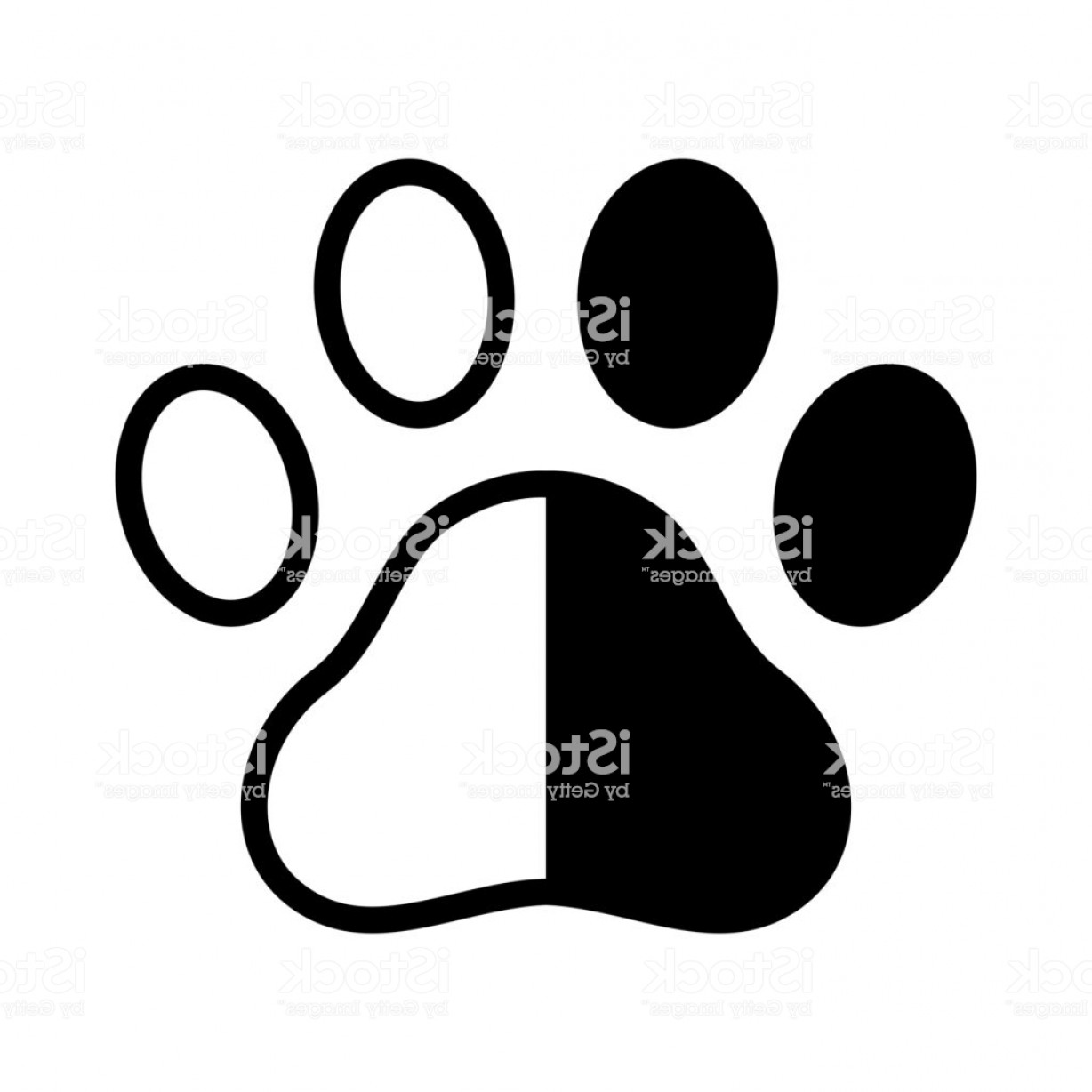1228x1228 Dog Paw Vector Footprint Logo Icon Cat Claw Cartoon Graphic Symbol