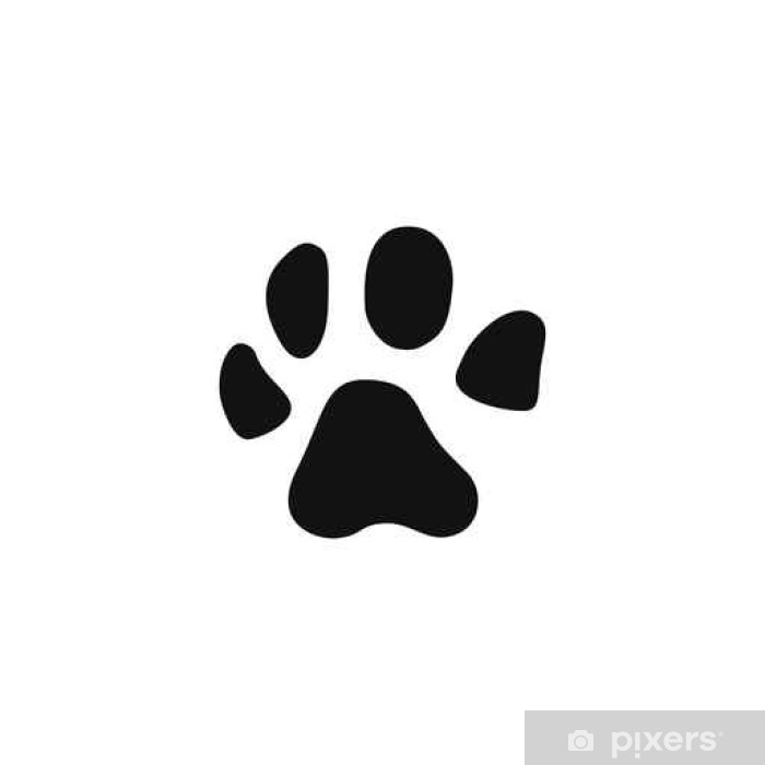 700x700 Dog Paw Icon In Flat Design Poster