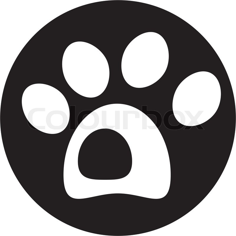 800x800 Dog Paw Icon Vector Stock Vector Colourbox