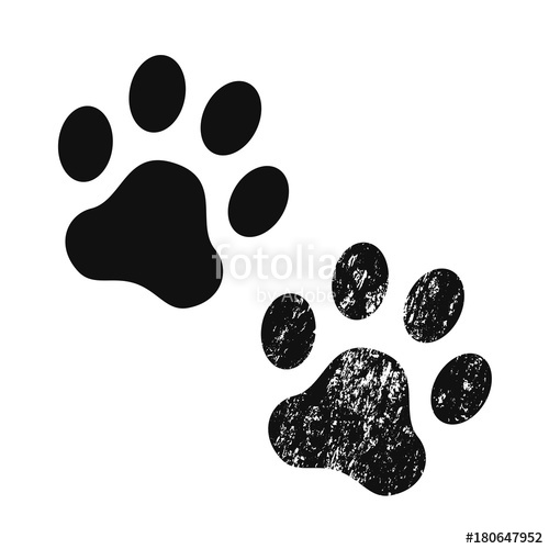 500x500 Dog Paw Print Vector Icon Stock Image And Royalty Free Vector