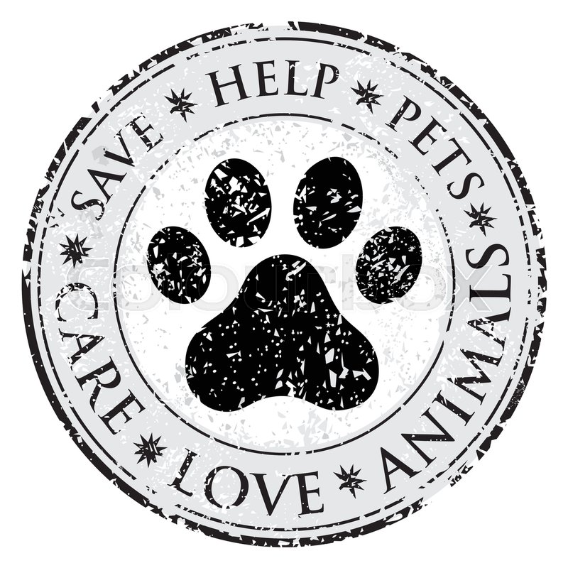 800x800 Dog Paw Sign Icon Pets Symbol Dirty Stock Vector Colourbox