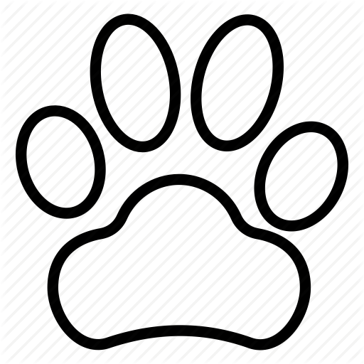 512x512 Animal, Animal Tracks, Dog, Dog Paw, Paw Print, Track Icon