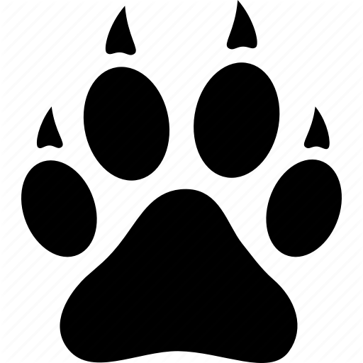 512x512 Animal, Dog, Foot, Paw, Print, Wild, Wolf Icon