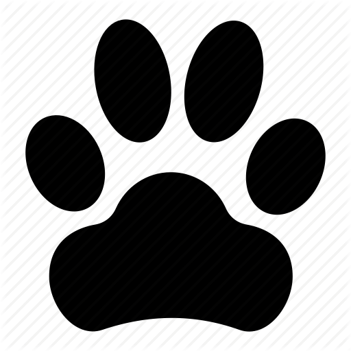 512x512 Animal Tracks, Dog, Dog Paw, Paw Print Icon