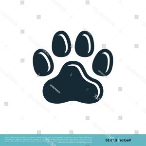 300x300 Dog Paw Sign Icon Pets Symbol Vector Studiogrfx