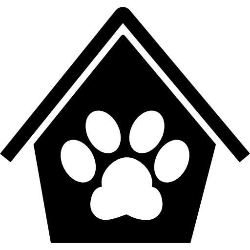 512x512 Dog Pawprint In A House Icons Free Download