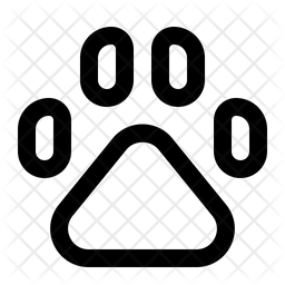 256x256 Paw Print Icon Of Line Style