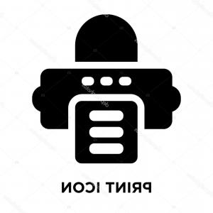 300x300 Stock Photo Paw Print Icon Vector Illustration Isolated On Black