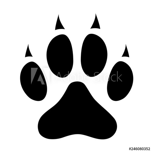 Dog Paw Print Icon at Vectorified.com | Collection of Dog Paw Print ...