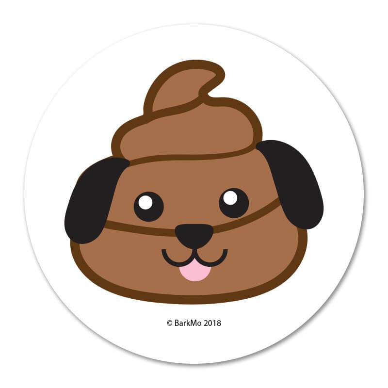 800x800 Dog Poop Emoji Round Magnet Barkmo