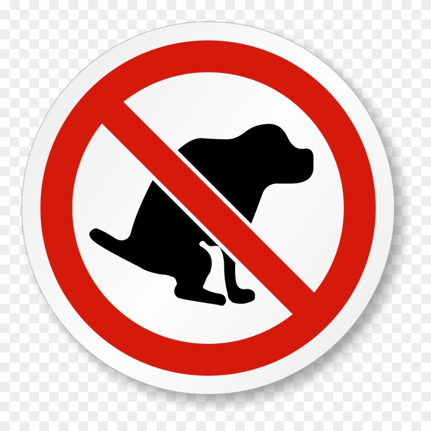 880x880 No Dog Poop Symbol Label