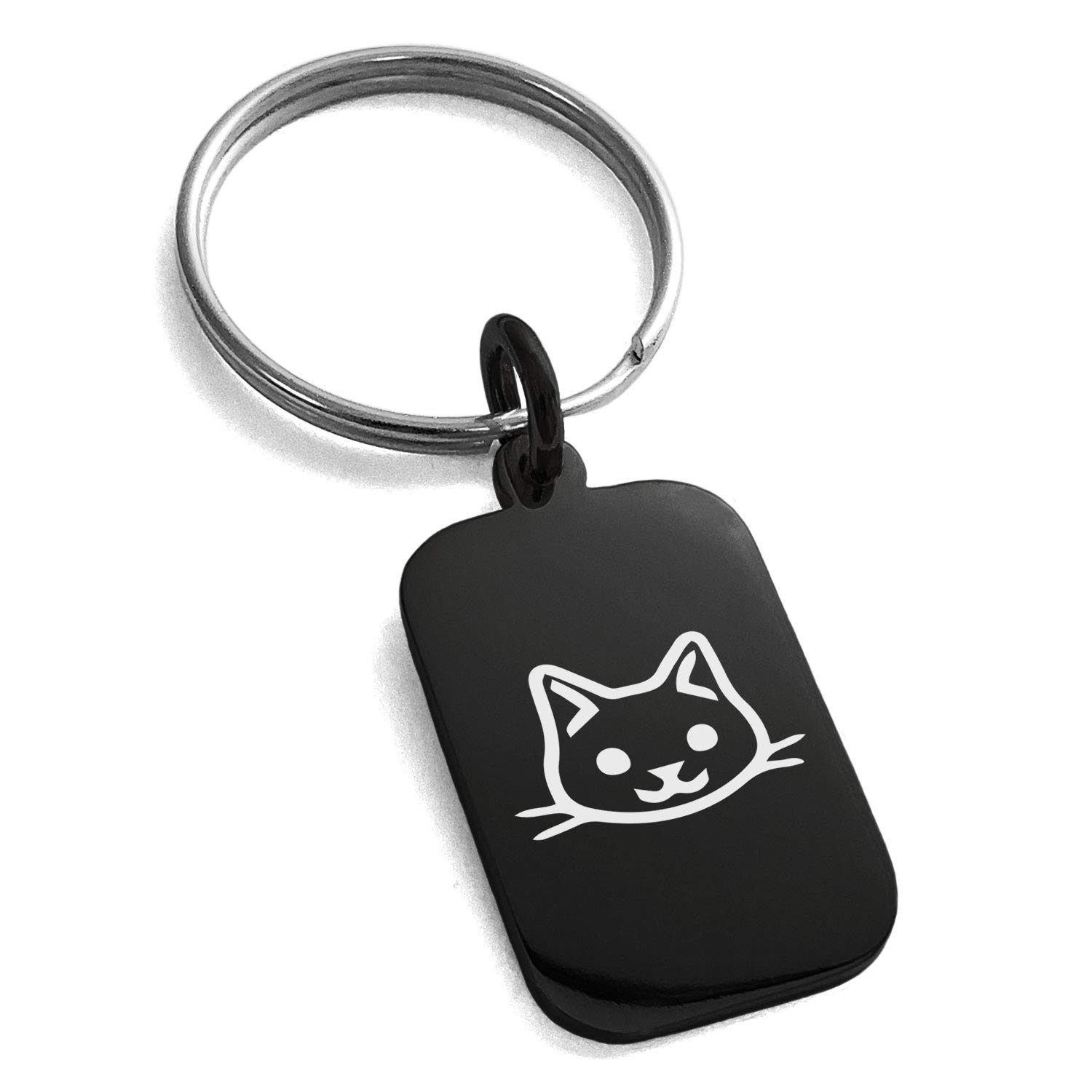 1500x1500 Tioneer Black Stainless Steel Cat Icon Small Rectangle